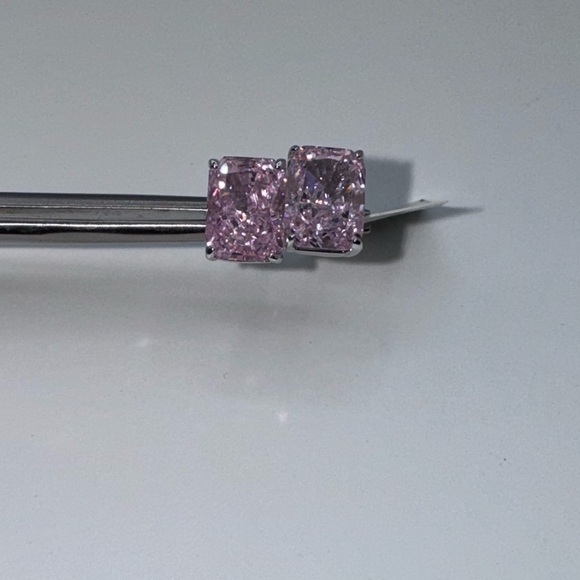 1ct Pink Sapphire Earrings - Picture 10 of 10